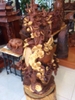 Bình phú quý hoa mai lan gỗ hương Gia Lai, Cao 77cm rộng 42cm sâu 30cm , nguyên khối đk bình 30cm