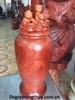 lộc bình gỗ hương gia lai, cao 50cm dk 23cm 