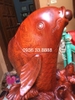 Cá chép vượt vũ môn gỗ hương, Cao90cm rộng 50cm sâu 34cm