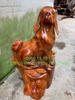 Tượng Chó Gỗ Hương Gia lai Nguyên khối