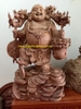 Tượng phật di lặc, ghánh tiền đào gỗ hương, cao 81cm rộng 60cm sâu 30cm 