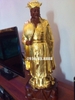 Tượng khổng minh gỗ cẩm lai, Dát Vàng 24k, Cao 70cm rộng 28cm sâu 23cm