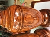 Đôi lộc bình gỗ cẩm lai Đak lak, Cao 50cm đk 14cm