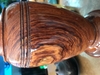 Đôi lộc bình gỗ cẩm lai Đăklăk,  Cao 42cm đk 14cm