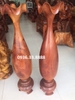 Đôi lộc bình gỗ hương Gia Lai, cao 90cm đk 20cm 