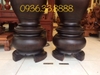 Đôi Lộc Bình Gỗ Gụ Mật Quảng Bình, Cao 1m48cm đk 47cm  