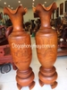 Đôi lộc bình gỗ Gụ Mật Quảng Bình, Nguyên khối Cao 1m46cm đk 42cm