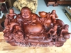 Tượng di lặc ngũ phúc,gỗ Giáng Hương Gia Lai nguyên khối, cao 42cm rộng 68cm sâu 35cm