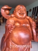 Tượng di Lặc như ý gỗ hương Gia Lai, Cao 110cm rộng 70cm ssau 50cm nặng 128kg