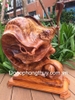 Tuong đạt ma thế võ, gỗ Nu Hương, cao 50cm rộng 60cm sâu 30cm