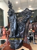 Tượng Đạt Ma Gỗ Mun Sừng Khánh Hòa Nguyên khối, Cao 1m rộng 48cm sâu 30cm nặng 34kg