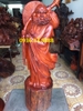 Tượng Đạt Ma gỗ hương Đăk kắk nguyên khối, Cao 68cm rộng 23cm sâu 23cm 