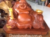 Tượng phật di lặc thần tài gỗ hương, cao 30cm rộng 50cm sâu 28cm dát vàng 24k 
