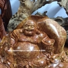 Tượng di lặc gỗ Nu Hương nguyên khối, cao 48cm rộng 42cm sâu 28cm 