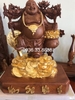 Tượng di lặc thần tài,  Gỗ hương Dát Vàng 24k, Gao 81cm rộng 68cm sâu 42cm nặng 79kg