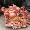 Tượng di lặc gỗ nu hương, Cao 42cm rộng 60cm sâu 29cm 