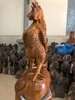 Tượng Gà Trống Gỗ Nu Bách Xanh, Mộc Châu Sơn La Cao 66cm rộng 40cm sâu 25cm