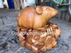 Tượng Chuột phong thủy gỗ Nu hương, cao 38cm rộng 50cm sâu 30cm