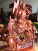 Tượng Quan Âm Tọa Sơn, Gỗ Hương Gia Lai Cao 62cm rộng 42cm sâu 23cm