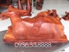 Tượng Trâu phong thủy Gỗ Hương nguyên khối, Cao 23cm rộng 50cm sâu 23cm 