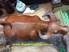 Tượng trâu gỗ hương phong thủy, Cao 23cm sâu 23cm rộng 40cm