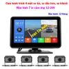 Bộ cam hành trình 4 mắt xe tải, xe đầu kéo màn 7 In cảm ứng nguồn 12-24V
