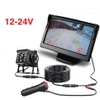 Bộ màn hình và cam lùi xe tải giá rẻ gắn taplo màn 4.3 In, 5 In điện 12-24V