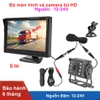Bộ màn hình và cam lùi xe tải giá rẻ gắn taplo màn 4.3 In, 5 In điện 12-24V