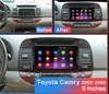 Mặt dưỡng lắp màn hình 9 Inc xe Toyota Camry 2002-2006  Kèm rắc nguồn - Mầu đen