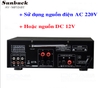 Ampli Karaoke Mini  Sunbuck TAV- 326BT 4 cổng Mic đa năng nguồn AC 220v hoặc DC 12V