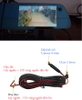 Camera lùi lắp cho Camera giám sát hành trình rắc cắm 2.5mm  Loại 4 Chân