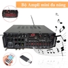 Ampli Karaoke Mini  Sunbuck TAV- 326BT 4 cổng Mic đa năng nguồn AC 220v hoặc DC 12V