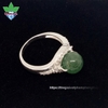 Nhẫn bạc Thái 925 đính Thạch Anh Dâu xanh