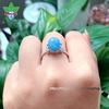 Nhẫn bạc Thái 925 đính đá Aquamarine 6A