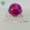 Nhẫn bạc Thái 925 đính đá Garnet tím