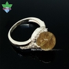 Nhẫn bạc Thái 925 đính Thạch Anh Tóc vàng