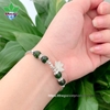 Vòng Tay Đá Diopside Charm Lá Phong Canada bạc 925