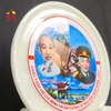 Đĩa Đá Trắng Bác Hồ, Bác Giáp 18cm