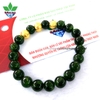 Vòng Tay Diopside 3A Mix 3 Bi Vàng 9999