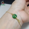 Lắc tay đồng điếu Ngọc Cẩm Thạch mix vàng 10K