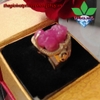 nhẫn nam tỳ hưu ruby bọc vàng