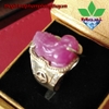 nhẫn nam tỳ hưu ruby bọc vàng