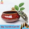 Lư Hương Đốt Trầm Gốm Sứ Cao Cấp Màu Đỏ