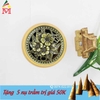 Lư Hương Đốt Trầm Gốm Sứ Cao Cấp Màu Vàng