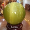 Quả Cầu Đá Mắt Mèo Vàng