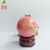 Quả Cầu Phong Thủy Để Bàn Cỡ Nhỏ Ngọc Serpentine Hồng Đậm