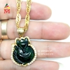 Vòng Tay Diopside 3A Mix Hồ Ly Ngọc Cẩm Thạch Bọc Vàng 10K