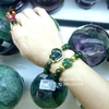 Vòng Tay Diopside 3A Mix Hồ Ly Ngọc Cẩm Thạch Bọc Vàng 10K