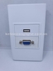 Wall plate USB+VGA: Mặt ốp tường hình chữ nhật USB+ VGA kết hợp