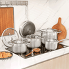Bộ Nồi Chảo Inox đáy 5 Lớp GMPPS-2201 GUME KOREA